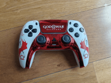 Custom DualSense Wireless Controller Compatible with PS5 - God of War Red Limited Edition
