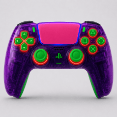 PlayStation DualSense Wireless Controller – Crystal Purple Pink Green with Light Buttons