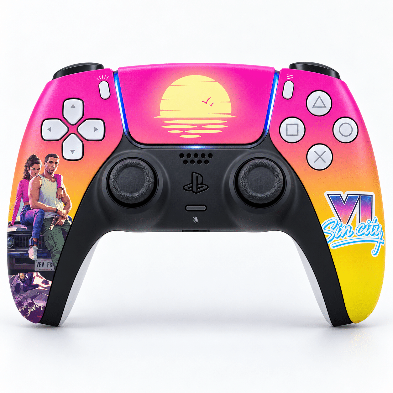 Custom DualSense Wireless Controller for PS5 Playstation - GTA 6 VI Sin City Edition